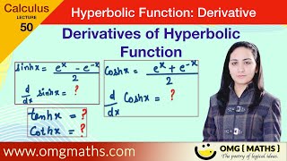 Hyperbolic functions  Introduction  Derivative of Hyperbolic Function  Proof  Calculus  Bsc [upl. by Hairem741]