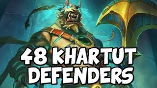 Summoning 48 Khartut Defenders in One Game Hearthstone Saviors of Uldum [upl. by Niarda857]