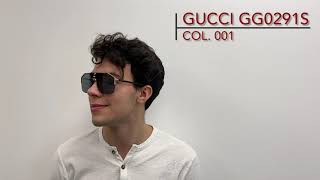 GUCCI GG 0291S GG0291S Sunglasses on a 360 turntable and model [upl. by Ycam4]