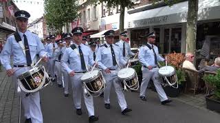 Schützenfest in Gervenbroich Der Sternmarsch mit dem Tambourkorps ElsenFürth 1904 neV [upl. by Showker]