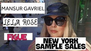 SAMPLE SALE SHOPPING IN NEW YORK CITY MASNSURE GAVRIEL FIGUE AND LELA ROSE [upl. by Oiramad704]