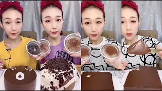 Chocolate Mousse Cake Party 초콜릿 무스 케이크 파티 케이크먹방 cake mukbang CAKE MUKBANGSHOW EATINGSHOW 99 食べる [upl. by Enaywd51]