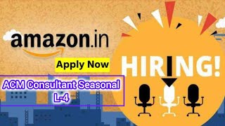 ACM Consultant Seasonal  Saijal Agrawal  Amazon hiring  Amazon jobs [upl. by Aihsila]