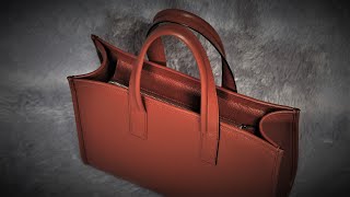 Making a Leather Square Tote Bag [upl. by Button]