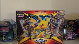 Opening a Pokémon Shining Fates Pikachu V Collection Box [upl. by Arron]