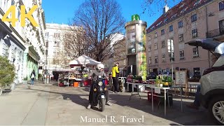 Vienna Walk along Margaretenstraße  4K 60FPS  5th District from Gürtel to Karlsplatz  VR Walk [upl. by Hilly]