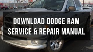 Download Dodge RAM Service and repair manual free [upl. by Halsey474]