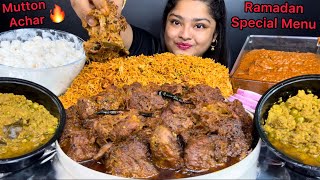 2 KILO SPICY MUTTON KA ACHAR MUTTON KEEMA SPICY MUGLAI CHICKEN HYDERABADI BIRYANI amp MAKHANA RAITA [upl. by Attebasile]