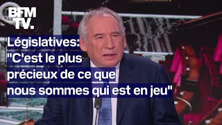 Législatives linterview de François Bayrou en intégralité [upl. by Slerahc]