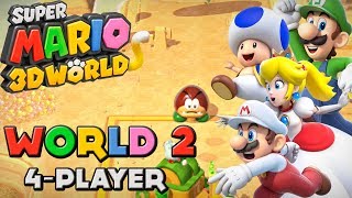 Super Mario 3D World  World 2 4Player [upl. by Landy]