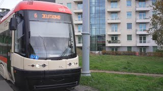 Poland Gdańsk tram 6 ride from Łostowice Świętokrzyska to Sikorskiego [upl. by Novyad]