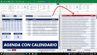 Cómo Hacer una AGENDA Automatizada e Interactiva en Excel con Calendario [upl. by Kathryn]