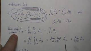 Limit Supremum and Limit Infimum of Sets part 2 of 2 [upl. by Pooh]