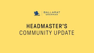 Headmasters Community Update  Term 1 2024 [upl. by Notnilk]