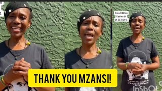 Actress Gcina Mkhize thanks Mzansi For Donations quotIm gratefulquot [upl. by Enilasor]