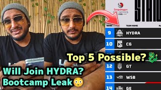 Can HYDRA Come In Top 5 ESL🐉 Will Sardar Ji Join HYDRA Bootcamp Leak 😳 [upl. by Norwood]