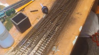 Ballasting trackside [upl. by Dlareme]