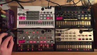 KORG Volca sample bass beats keys TECHNO 3 [upl. by Schreibman]