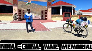 IndiaChina war Memorial  rezang la  day35  ladakh cycle tour [upl. by Yasu89]