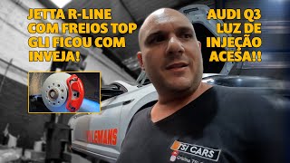 JETTA RLINE COM FREIOS TOP  GLI FICOU COM INVEJA  AUDI Q3 LUZ DE INJEÇÃO ACESA [upl. by Ecerahc]