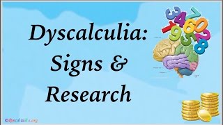 Dyscalculia Signs amp Research by Dyscalculiaorg [upl. by Templa]