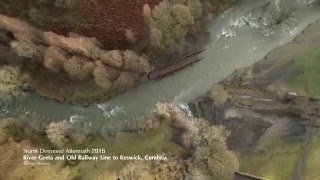 Storm Desmond Aftermath  Bridge devastation by Brundholme Woods [upl. by Martin]