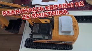 Reanimacja koparki RC ze śmietnika  pełna naprawa i test [upl. by Cestar]