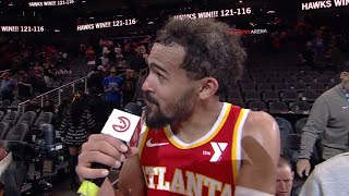 Trae Young taunts Knicks fans after the game quotTake y’all ass home” 😂 [upl. by Halimeda]