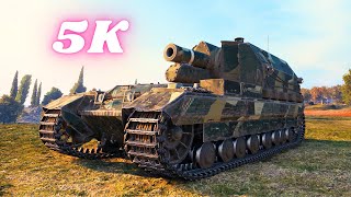 Conqueror Gun Carriage 5K Damage Artillery World of Tanks Replays [upl. by Stila]