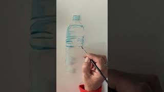 Peindre une Bouteille dEau en 34 Secondes 🌊  Aquarelle pour Débutants [upl. by Sands]