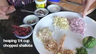 How to make Red Curry Paste พริกแกงเผ็ด  HTK Tutorial [upl. by Nayek289]