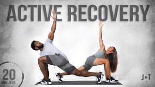 20 Minute Full Body Active Recovery Workout No Equipment [upl. by Adnolohs264]