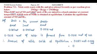 Nitric oxide reacts with Br2 and gives nitrosyl bromide as per reaction given below [upl. by Liartnod]