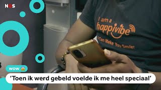 Lief Man vrolijkt mensen op met telefoontjes [upl. by Acisset99]