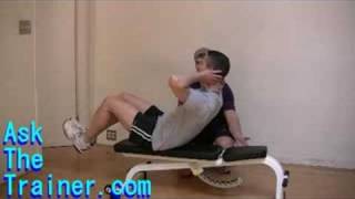 Bench Crunches  Difficult Ab Crunch  Abdominal Exercise [upl. by Barbe180]