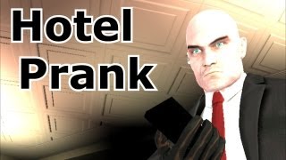 Agent 47 Calls a Hotel  Prank Call Machinima [upl. by Enyledam]