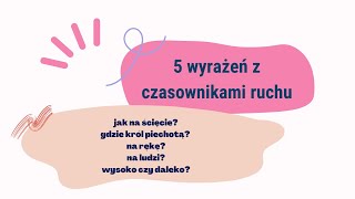 Po polsku  odc 8 Czasowniki ruchu B2 5 często używanych wyrażeń [upl. by Oiril]