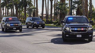 Donald Trump Secret Service Motorcade amp Trump Force 1 Departing Las Vegas Nevada [upl. by Kokaras]