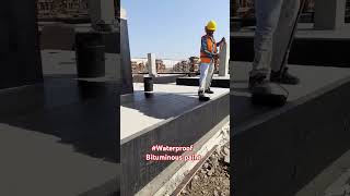 Apply of waterproof bituminous paintcivilengineeringconstruction [upl. by Nazar]