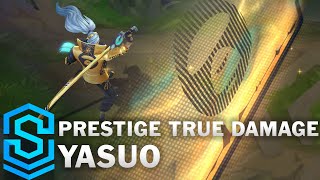 Prestige True Damage Yasuo Skin Spotlight  PreRelease  League of Legends [upl. by Egbert]