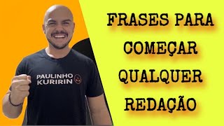 Frases para começar qualquer redação [upl. by Anairam]