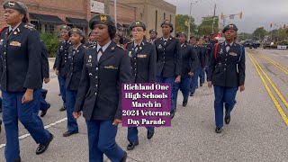 Richland One High Schools March in 2024 Veterans Day Parade [upl. by Tobye]