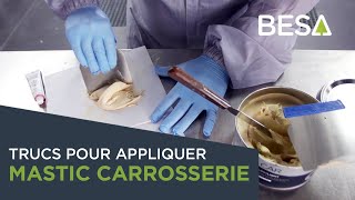 Comment Appliquer le MASTIC POLYESTER Sur une Voiture [upl. by Ydoow]