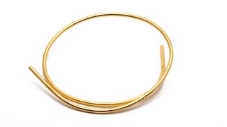 How to Make Thick 22k Gold Wire [upl. by Itsrejk]