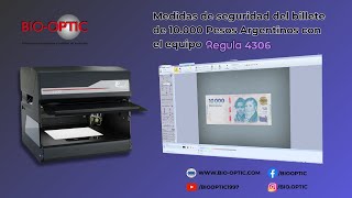 Verificamos las Medidas de Seguridad del Billete de 10000 Pesos con el equipo Regula 4306 [upl. by Ahsiuqram]