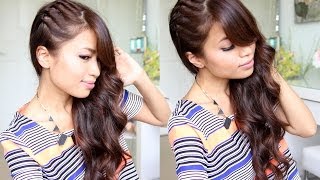 Twisted Side Swept Hairstyle feat NuMe Lustrum Curling Wand [upl. by Ahtiek]