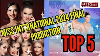 🇺🇸 Top 5 MissInternational 2024 Final Prediction [upl. by Lehet74]