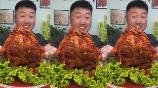 Mukbang Yang Zai Food  Eat meat love food Braised Lamb Neck [upl. by Aitnas898]