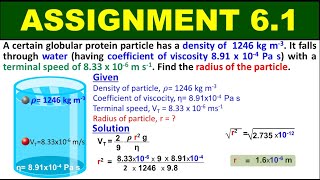 Assignment 61  Class 11 Physics Chapter 6 Fluid Dynamics  Federal Board KP Board  Study with ME [upl. by Jenilee]