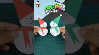 Snowman Making With Paper ☃️ DIY Christmas Decoration⛄Easy Paper Snowman  Christmas craft snowman [upl. by Oralla]